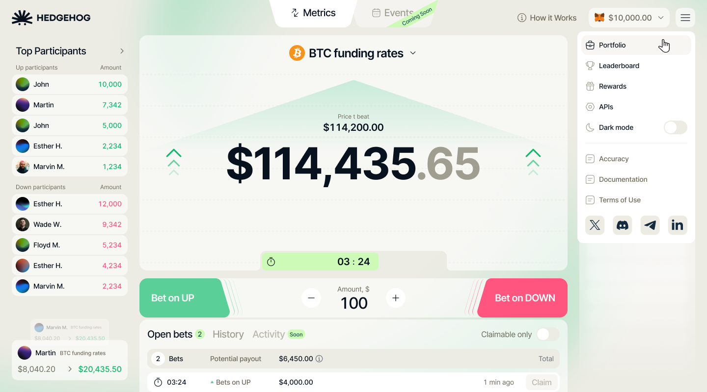 Hedgehog desktop front state